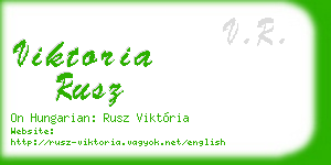 viktoria rusz business card